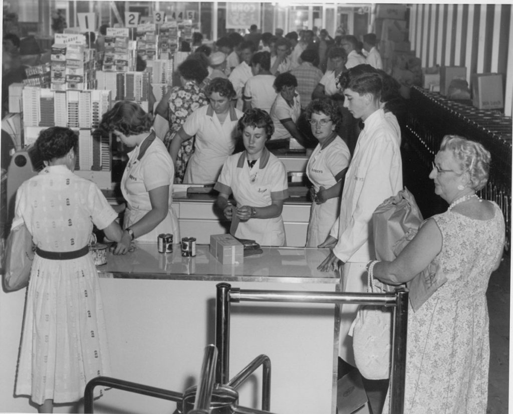 Historical photo of Sobeys store interior