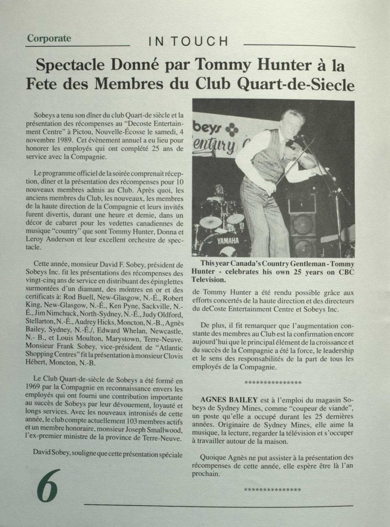 Ancien article de journal sur les nouveaux membres