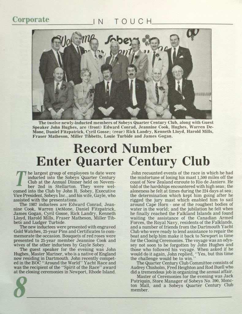 Historical newspaper article about new inductees