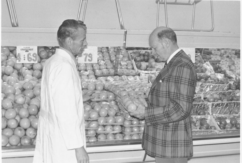 Historical photo of Sobeys store interior