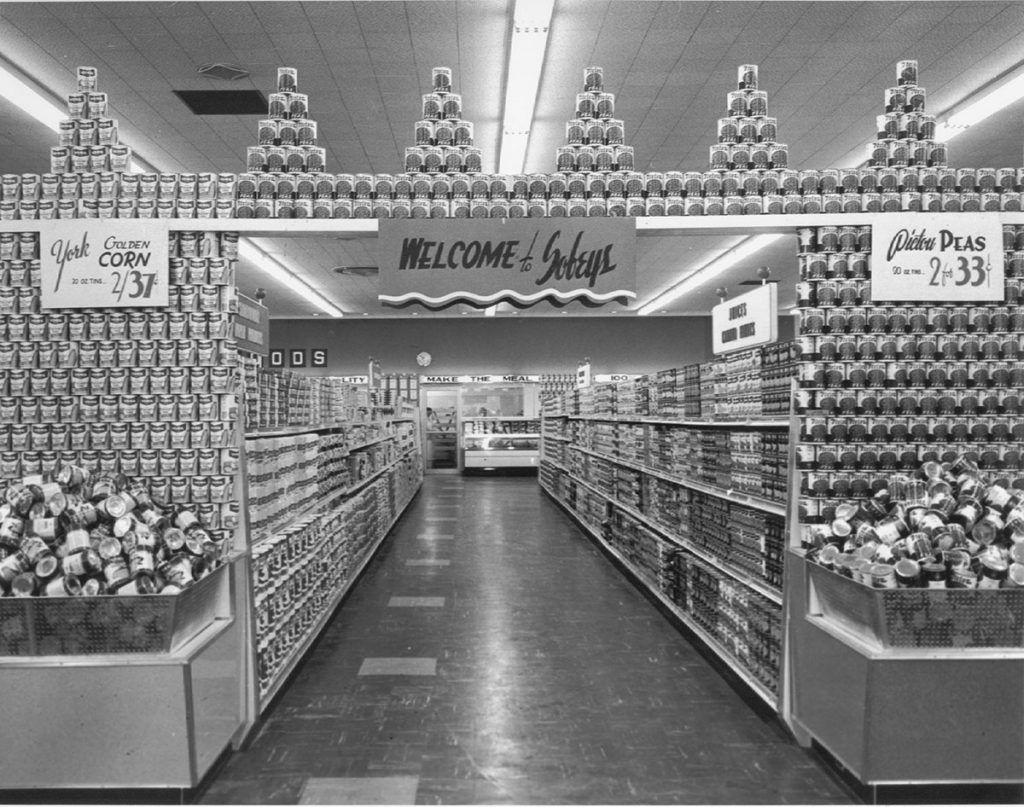 Historical photo of Sobeys store interior