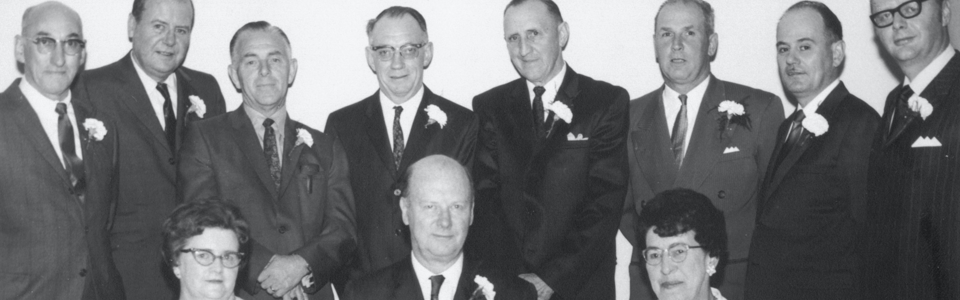 Les premiers membres du Club quart de siècle, en 1969